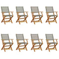 vidaXL Garden Chair Set of 6 Solid acacia wood, PE rattan Standard