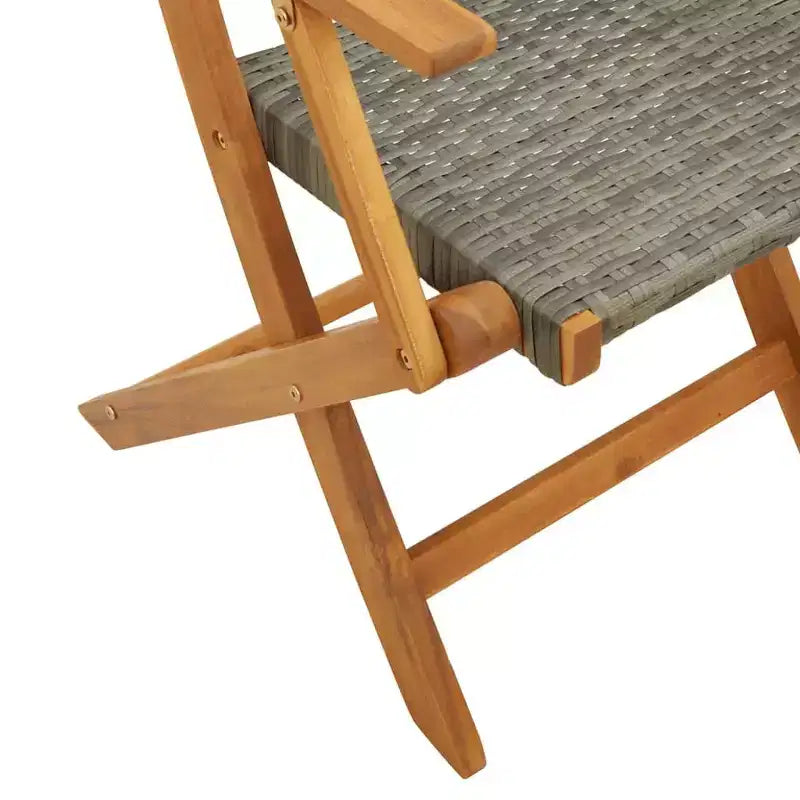 vidaXL Set 6 Sedie da Giardino in Legno Massello di Acacia e Rattan PE Standard