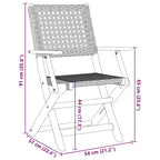 vidaXL Set 6 Sedie da Giardino in Legno Massello di Acacia e Rattan PE Standard