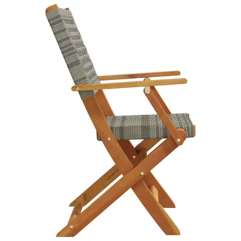 vidaXL Set 6 Sedie da Giardino in Legno Massello di Acacia e Rattan PE Standard