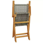 vidaXL Set 6 Sedie da Giardino in Legno Massello di Acacia e Rattan PE Standard