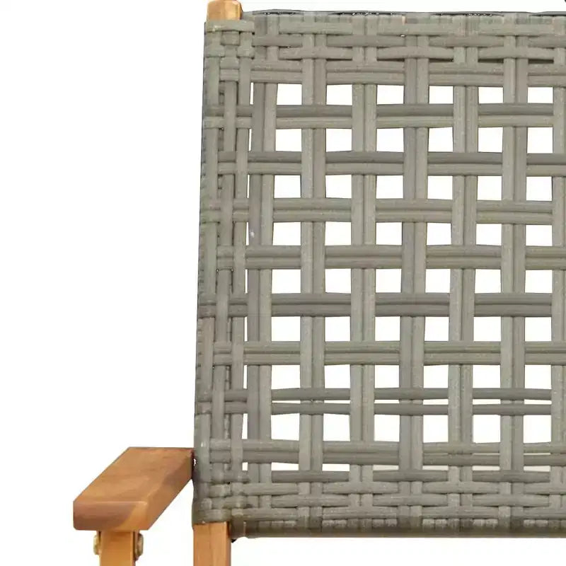 vidaXL Set 6 Sedie da Giardino in Legno Massello di Acacia e Rattan PE Standard