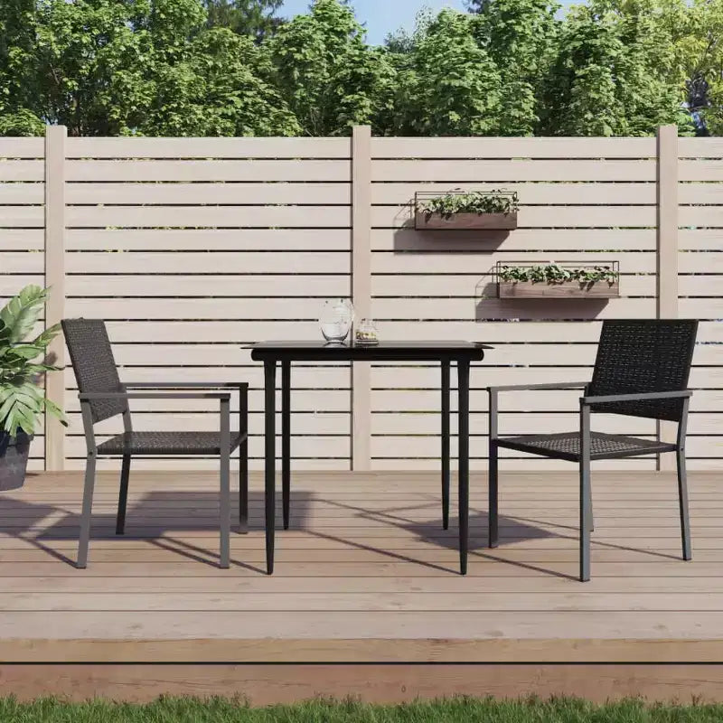 vidaXL Set di 6 Sedie da Giardino in Rattan PE, Acciaio Verniciato a Polvere Medio