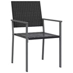 vidaXL Set di 6 Sedie da Giardino in Rattan PE, Acciaio Verniciato a Polvere Medio