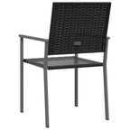 vidaXL Set di 6 Sedie da Giardino in Rattan PE, Acciaio Verniciato a Polvere Medio