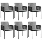 vidaXL Garden Chair Set of 6 PE rattan Standard Durable