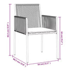 vidaXL Garden Chair Set of 6 PE rattan Standard Durable