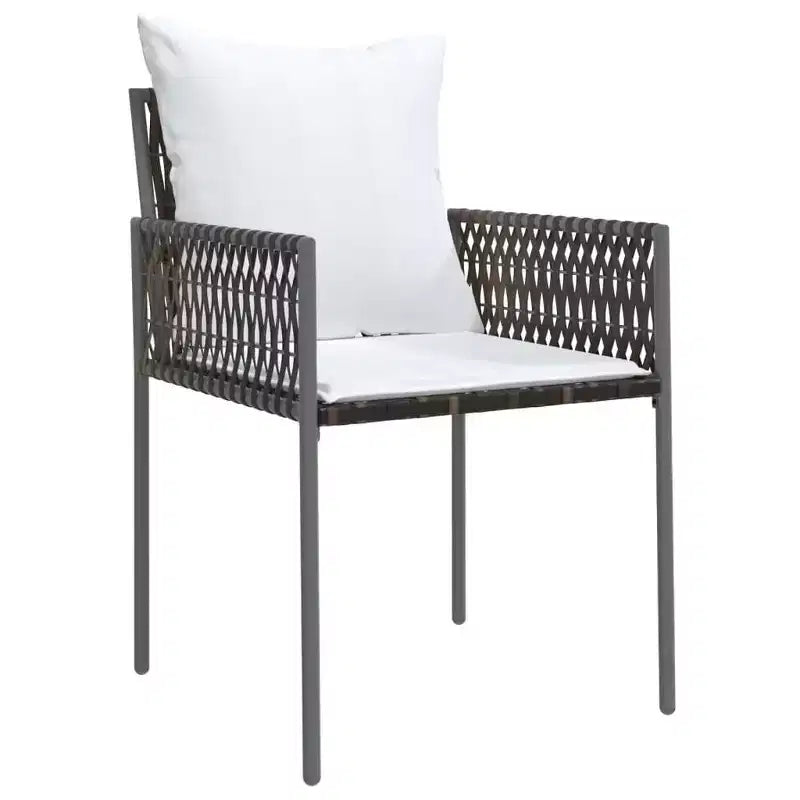 vidaXL Set Sedie da Giardino 6 pz in Polirattan, Acciaio Rivestito a Polvere