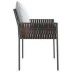 vidaXL Set Sedie da Giardino 6 pz in Polirattan, Acciaio Rivestito a Polvere