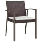 vidaXL Garden Chair Set of 6 Poly Rattan, Steel Medium Durable