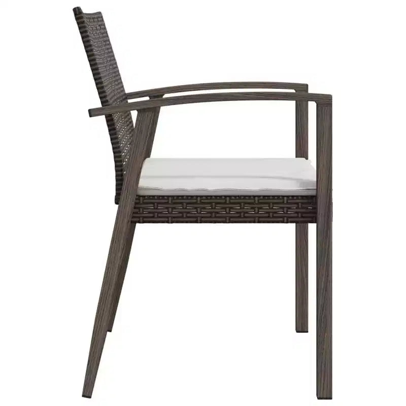 vidaXL Garden Chair Set of 6 Poly Rattan, Steel Medium Durable