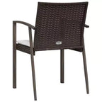 vidaXL Garden Chair Set of 6 Poly Rattan, Steel Medium Durable