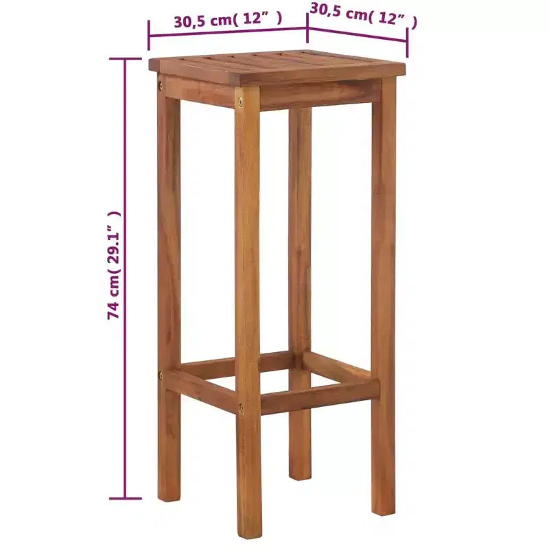 vidaXL Sgabelli da bar 8 pz colore legno naturale massello di acacia Standard