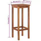 vidaXL Sgabelli da bar 8 pz colore legno naturale massello di acacia Standard