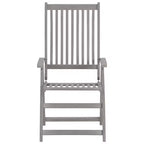 vidaXL Garden Chair Set of 6 Solid Acacia Wood Standard Foldable