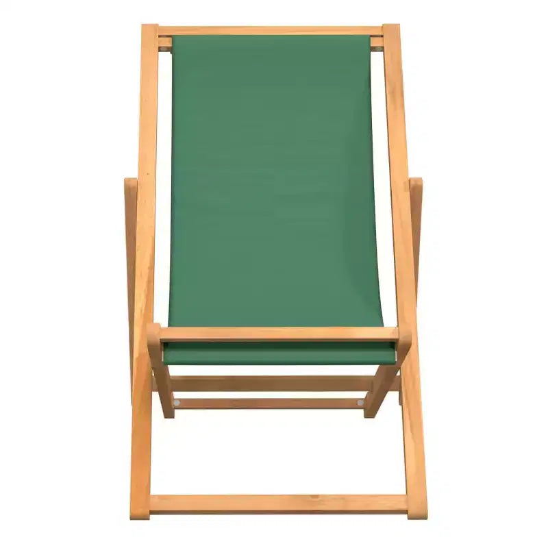 vidaXL Sedia da spiaggia in legno massello di teak, tessuto, pieghevole