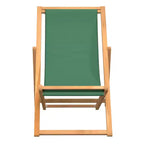 vidaXL Sedia da spiaggia in legno massello di teak, tessuto, pieghevole