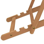 vidaXL Sedia da spiaggia in legno massello di teak, tessuto, pieghevole