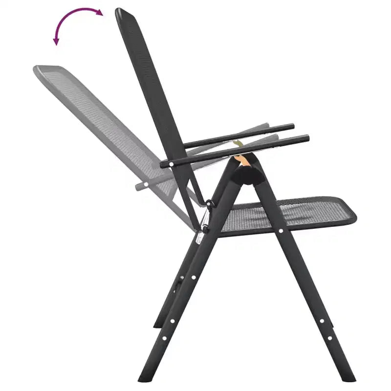 vidaXL Folding Garden Chair Set of 2
