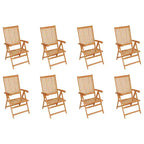 vidaXL Garden Chair Set of 6 Teak Solid teak wood Foldable