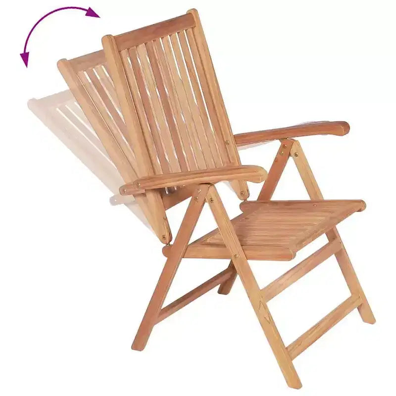 vidaXL Garden Chair Set of 6 Teak Solid teak wood Foldable