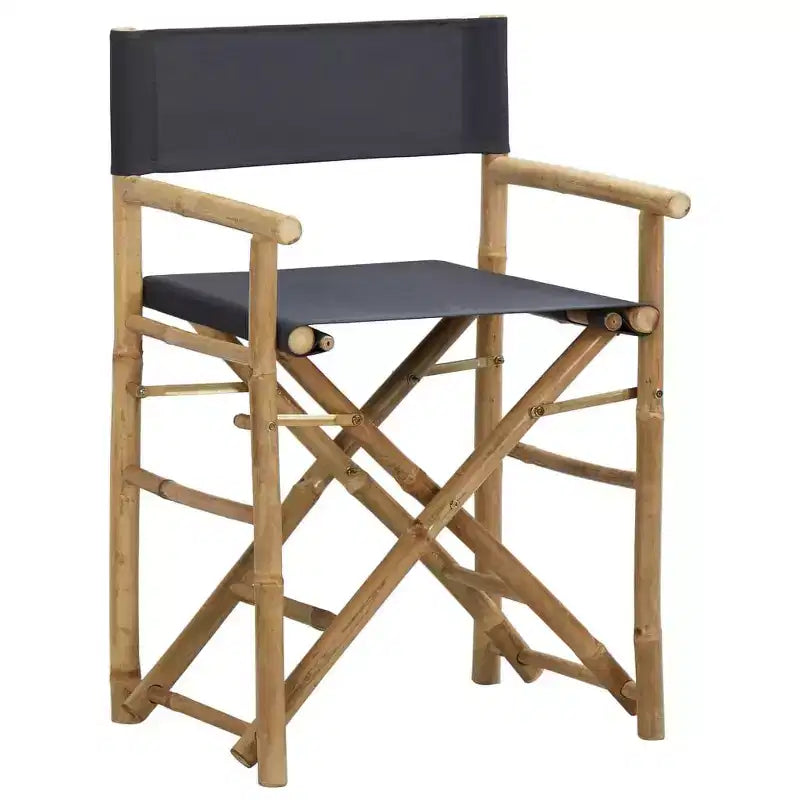 vidaXL Director's Chair Set of 2 Bamboo, Polyester Standard