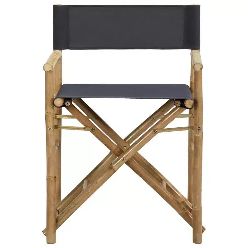 vidaXL Director's Chair Set of 2 Bamboo, Polyester Standard