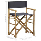 vidaXL Director's Chair Set of 2 Bamboo, Polyester Standard
