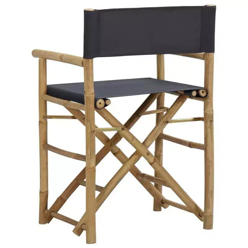 vidaXL Director's Chair Set of 2 Bamboo, Polyester Standard