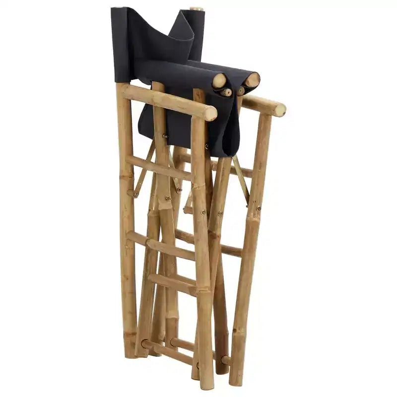 vidaXL Director's Chair Set of 2 Bamboo, Polyester Standard