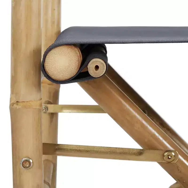 vidaXL Director's Chair Set of 2 Bamboo, Polyester Standard