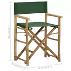 vidaXL Director's Chair Set of 2 Bamboo, Polyester Standard