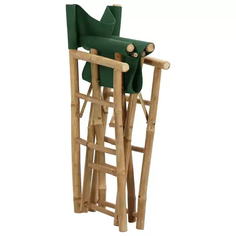 vidaXL Director's Chair Set of 2 Bamboo, Polyester Standard
