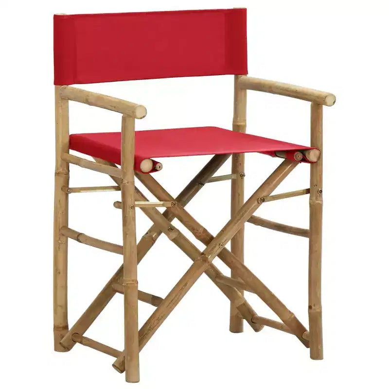 vidaXL Director's Chair Set of 2 Bamboo, Polyester Standard