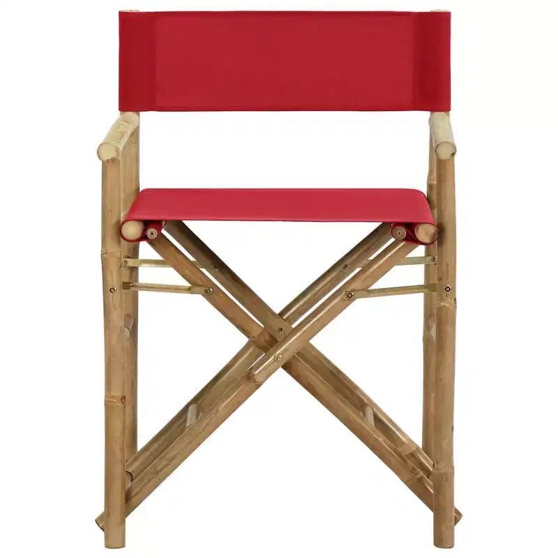 vidaXL Director's Chair Set of 2 Bamboo, Polyester Standard