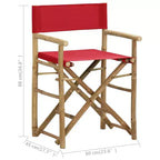 vidaXL Director's Chair Set of 2 Bamboo, Polyester Standard