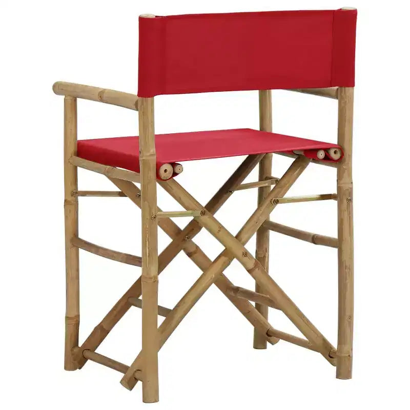 vidaXL Director's Chair Set of 2 Bamboo, Polyester Standard