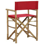 vidaXL Director's Chair Set of 2 Bamboo, Polyester Standard