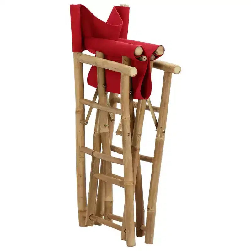 vidaXL Director's Chair Set of 2 Bamboo, Polyester Standard