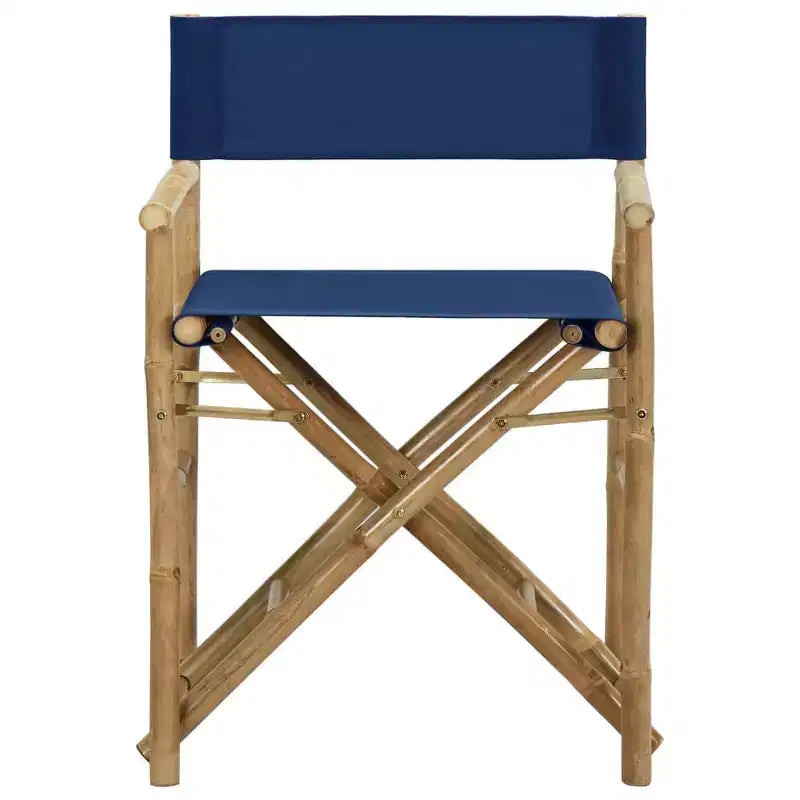 vidaXL Director's Chair Set of 2 Bamboo, Polyester Standard