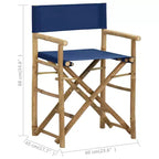 vidaXL Director's Chair Set of 2 Bamboo, Polyester Standard
