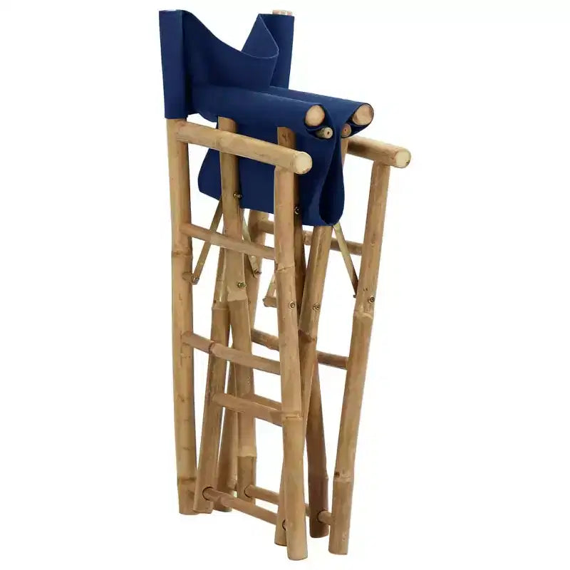 vidaXL Director's Chair Set of 2 Bamboo, Polyester Standard