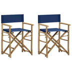 vidaXL Director's Chair Set of 2 Bamboo, Polyester Standard