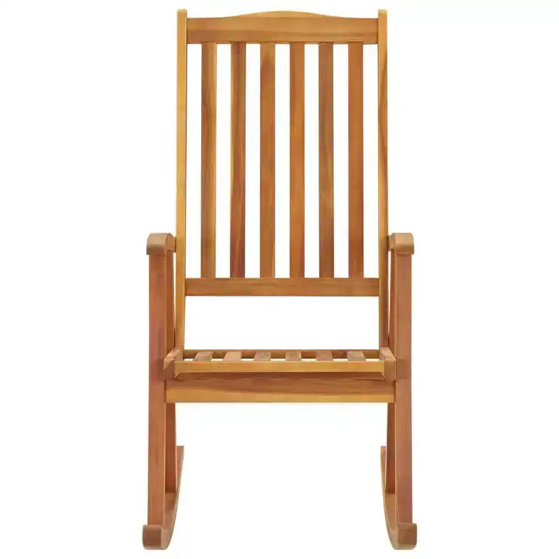 vidaXL Sedia a dondolo in legno Legno naturale Legno massello di acacia Standard