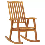 vidaXL Sedia a dondolo in legno Legno naturale Legno massello di acacia Standard