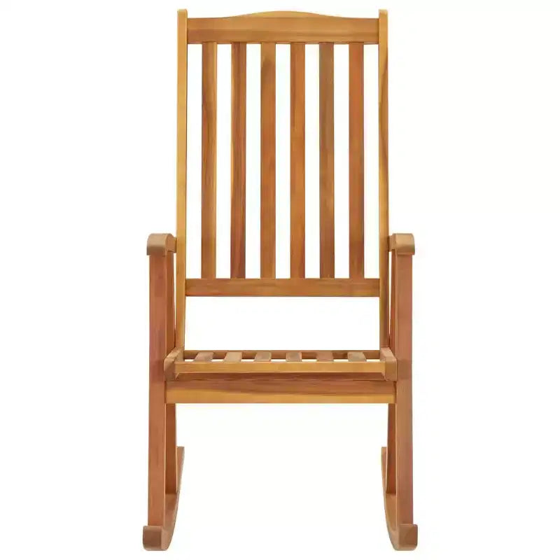 vidaXL Sedia a dondolo in legno Legno naturale Legno massello di acacia Standard