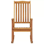 vidaXL Sedia a dondolo in legno Legno naturale Legno massello di acacia Standard