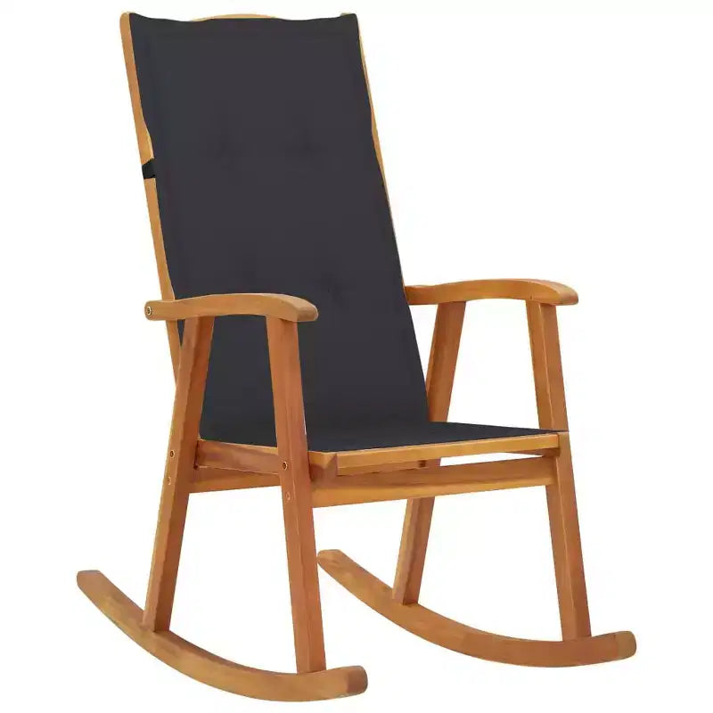 vidaXL Sedia a dondolo in legno Legno naturale Legno massello di acacia Standard