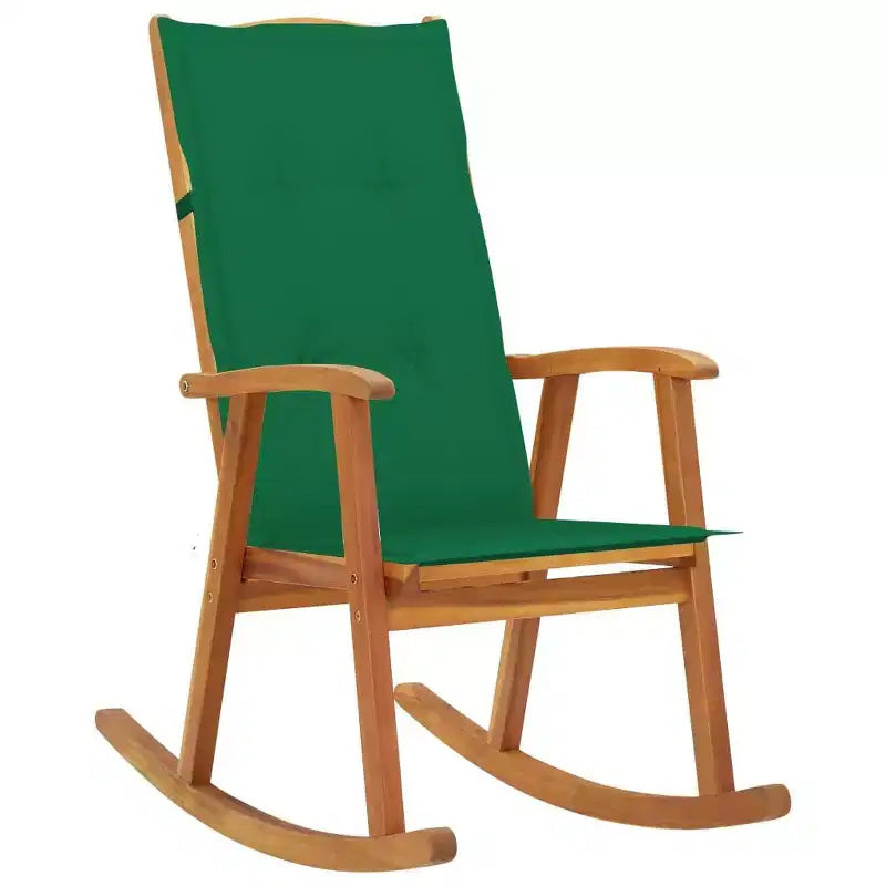 vidaXL Sedia a dondolo in legno Legno naturale Legno massello di acacia Standard