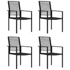 vidaXL Garden Chair Set of 2 PVC hollow rattan, powder-coated steel